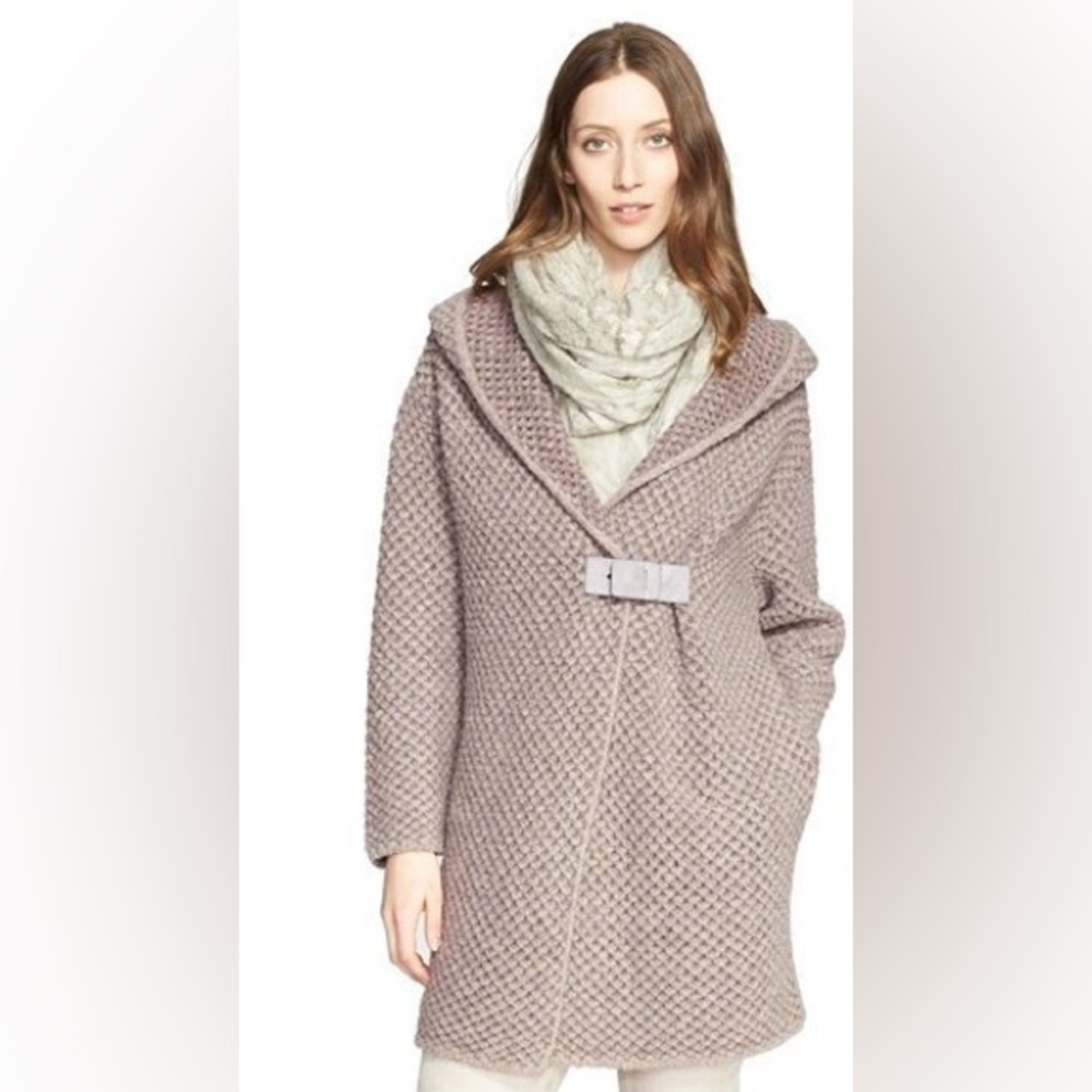 Fabiana filippi alpaca/wool/silk blend chunky knitted cardigan sweater